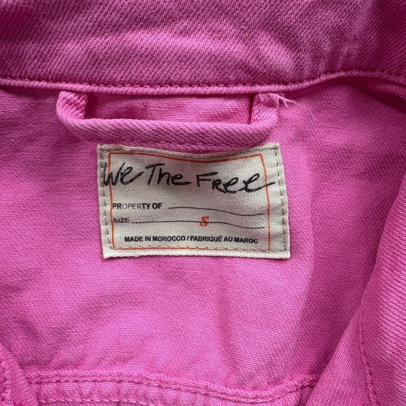 We The Free Vibrant Pink Jean Jacket - Picture 2 of 2